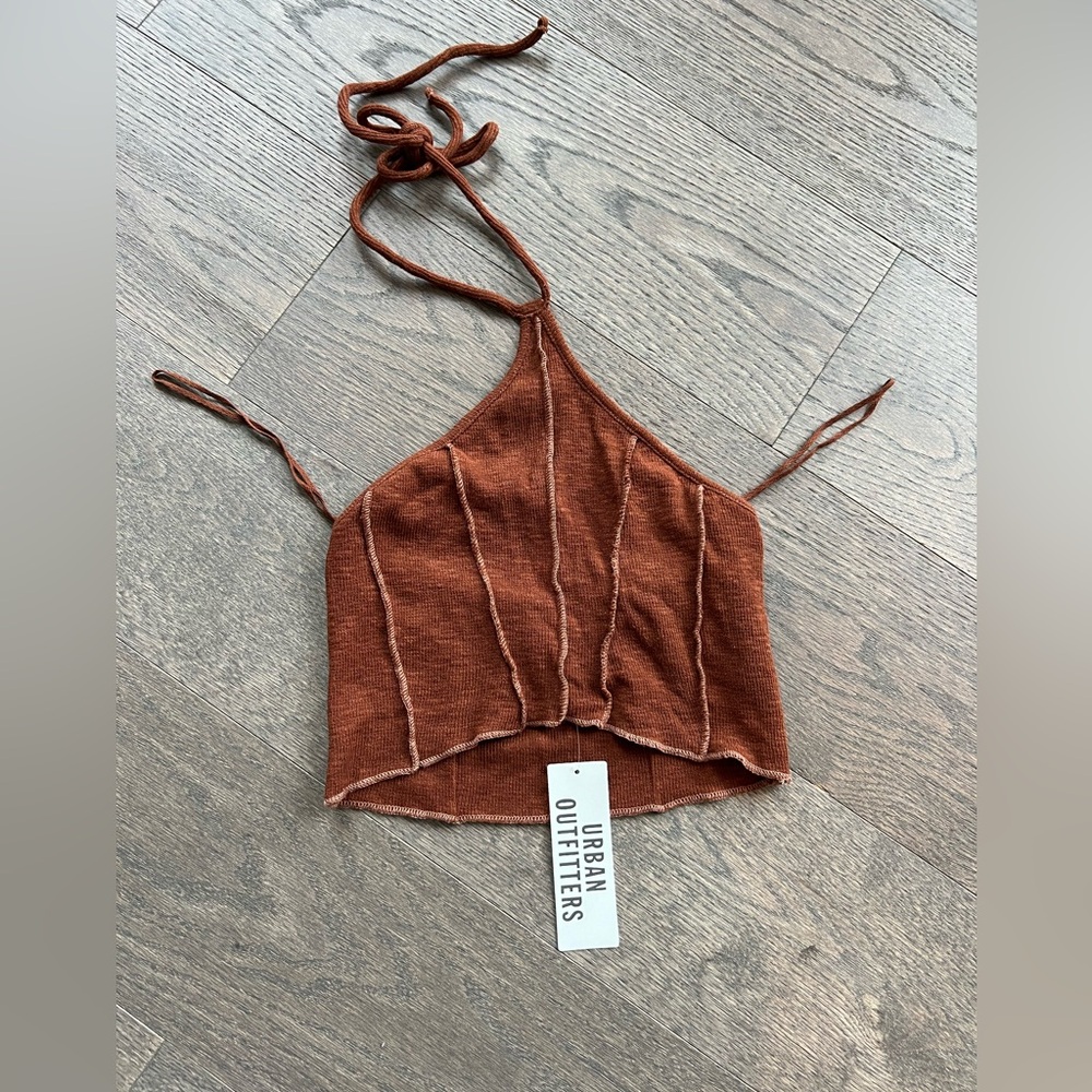 Urban outfitters brown halter top